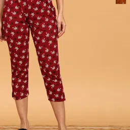 VAHSON Pack Of 2 Printed Cotton Mid-Rise Lounge Pants-image-5