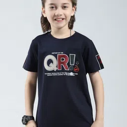 Monte Carlo Boys Typography Printed Round Neck Short Sleeves Cotton T-shirt-image-29
