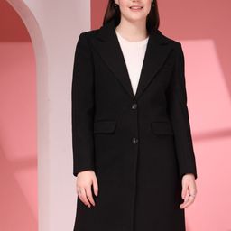 Juelle Women Notched Lapel Collar Single-Breasted Overcoat-image-57