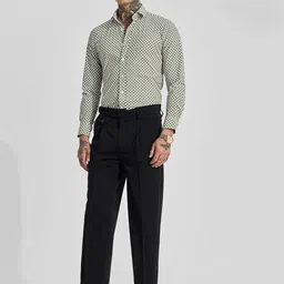 Snitch Men Dark Charcoal Black Mid-Rise Regular Fit Trouser-picture-19