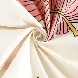 Arrabi 6-Pcs Cream-Color & Pink Printed Diwan Set image 3
