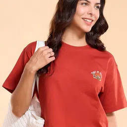 Enamor Printed Pure Cotton Lounge T-Shirts-46