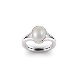 todani jems 13.25 Ratti 12.60 Carat Silver Plated Adjustable Moti Pearl Gemstone Birthstone Stone Ring-picture-6