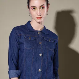 QIOA Women Lightweight Denim Jacket-11