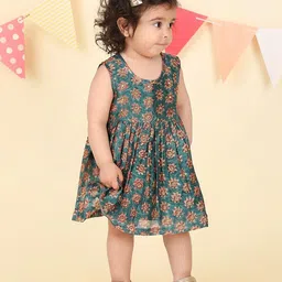 Fabindia Floral Print Fit & Flare Dress-image-68