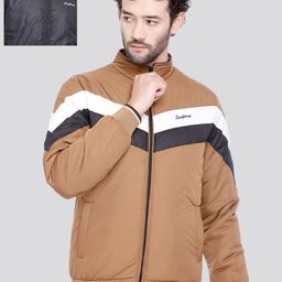 Rare Times Colourblocked Mock Collar Lightweight Puffer Jacket-image-43