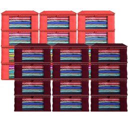 Kuber Industries Maroon 24 Pieces Printed Drawer Organisers image 2