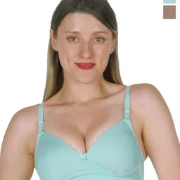SHYAM SONS FLAIR Pack Of 2 Full Coverage Solid Bra-2