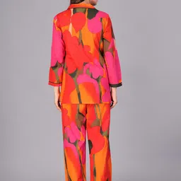 DAMMODE Abstract Printed Shirt With Pyjamas image 3