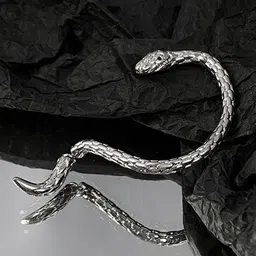 FIMBUL Silver Plated Snake Shaped Ear Cuff Earrings-image-83