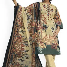 DRAVINAM Trends Floral Printed Zari Pure Cotton Unstitched Dress Material-image-53