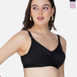 Teenager Pack Of 2 Solid Full Coverage All Day Comfort Everyday Bra-23