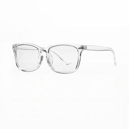 Arzonai Unisex Clear Lens & White Rectangle Sunglasses With UV Protected Lens-picture-7
