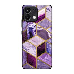 QRIOH Abstract Printed Oppo K13 5G Rhombus Marble Glass Back Case Mobile Accessories-picture-45