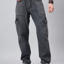 STUDIO NEXX Men Relaxed Fit Mid-Rise Cargo Jeans-image-31