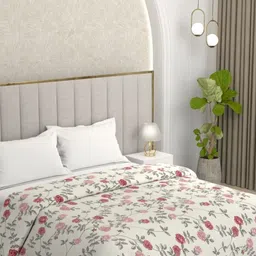 Pure Decor Unisex Floral Microfiber AC Room 400 GSM Double Bed Comforter-16