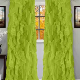 Dekor World Multicoloured Set of 2 Sheer Window Curtain-13
