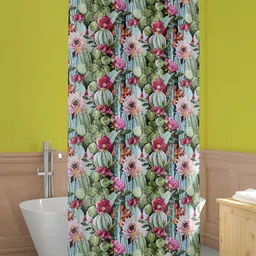 ArtzFolio Green & Black Printed Waterproof Shower Curtain-picture-19