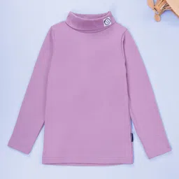 KiddoPanti Unisex Solid Turtle Neck T-shirt-58