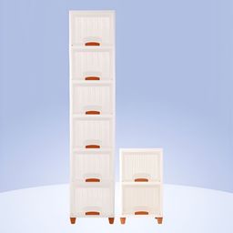 Aura Transparent Regular 8 Units Modular Cabinet Storage 6 + 2 Foldable Drawer Organiser image 3