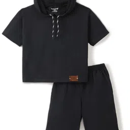 FUNKRAFTS Girls Hooded Pure Cotton T-shirt with Shorts-image-17