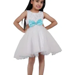 Shahina Fashion Girls Satin & Net Knee-Length Dress-image-92