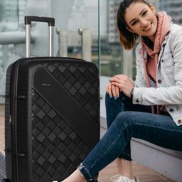 Polo Class Set Of 3 Textured Hard Sided Large Medium Cabin Trolley Bags-image-48
