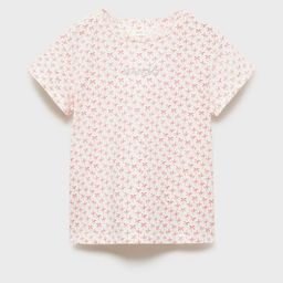 Mango Kids Girls Floral Print Tropical Pure Cotton T-shirt-11