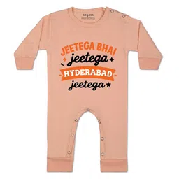 arvesa Jeetega Bhai Jeetega Hyderabad Jeetega Printed Baby Rompers-picture-14