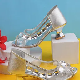 BAESD Girls Embellished Kitten Mules-12