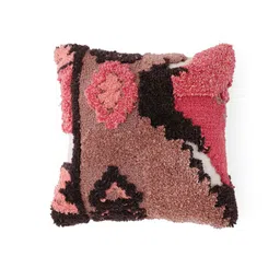 SANSKRUTIHOMES Red & Brown Embroidered Square Cushion Covers-3