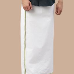 WHITE HEART Men Cotton Dhoti-36