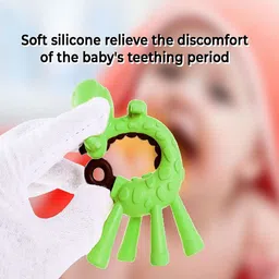 Kritiu Set Of 3 Giraffe Shape Silicone Teether image 2