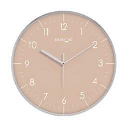 RANDOM Premium Collections Beige & Silver-Toned Printed Round Contemporary Wall Clock-56