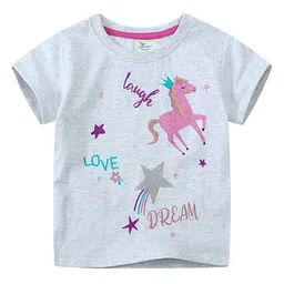 LULU & SKY Girls Printed Applique T-shirt-picture-17
