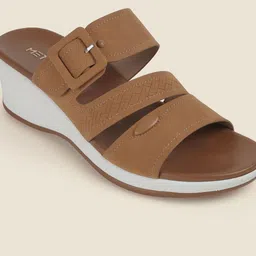 Metro Wedge Buckles Mules-56