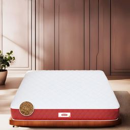 COIRFIT Maroon & White Quilted Cotton Orthopedic Single Size Mattress-image-25