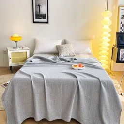 JC HOME Multicoloured AC Room 300 GSM Single Bed Blanket-image-59
