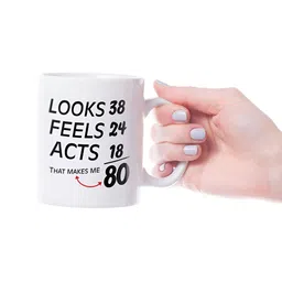 ARTBUG White Printed Ceramic Glossy Core Set of Cups and Mugs image 3