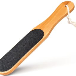 Double Sided Wooden Foot Scrubber For Dead Skin, Foot Scrapers, Parlour Accessories, Wooden Foot Scrubber With Handle For Women And Men-image-12