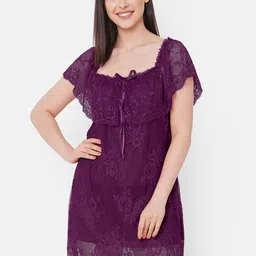 NOIRA Women Net Strapless Baby Doll-image-92