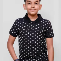 DIEGO FELIPE Boys Black Tshirts-47