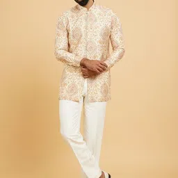 Twamev Men Embroidered Regular Beads and Stones Kurta with Pyjamas-picture-36