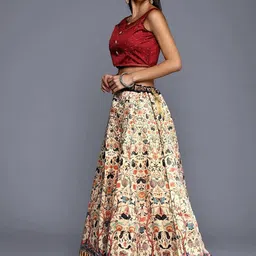 Kaizen TEXO FAB Printed Semi-Stitched Lehenga & Unstitched Blouse With Dupatta image 5
