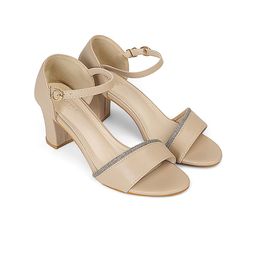 Truffle Collection Women Embellished Synthetic Leather Block Sandals-image-69