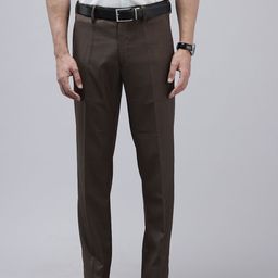 Van Heusen Men Checked Slim Fit Formal Trousers-picture-11