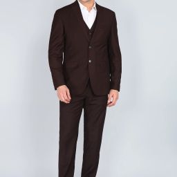 Men Tuxedo Style Checkered Suit-image-84