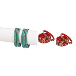 SOMIL Set Of 16 Traditional Handcrafted Glass Bangles-picture-30