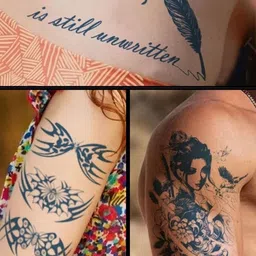 LICK Set Of 3 Pure Plant-Based Realistic Semi Temporary Body Tattoos-18