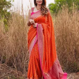 INDIOTSAV Woven Design Zari Banarasi Saree-image-65